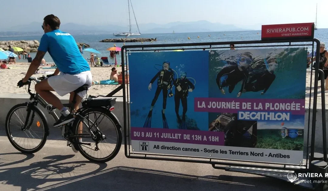 Affichage mobile – Décathlon Antibes | Journée de la Plongée – Juillet 2015