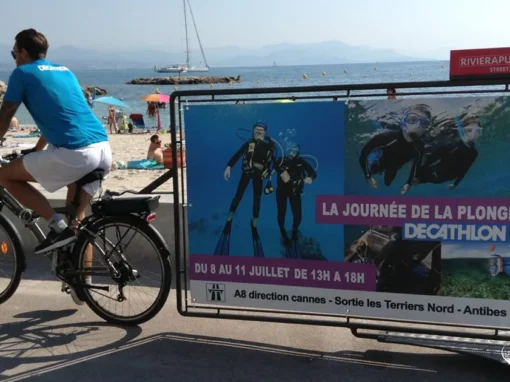 Affichage mobile – Décathlon Antibes | Journée de la Plongée – Juillet 2015