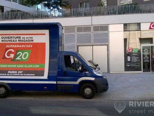 G20 Supermarchés | Camion Publicitaire