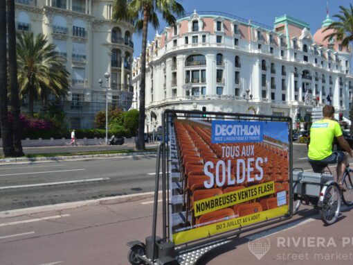 Decathlon – Tous aux soldes | Roadshow en Vélo Publicitaire