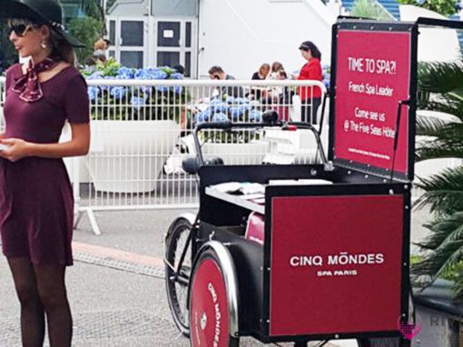 Cinq Mondes | Vélo Triporteur & Distribution de Goodies