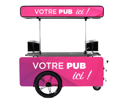 Glaces & Boissons velo publicitaire riviera pub