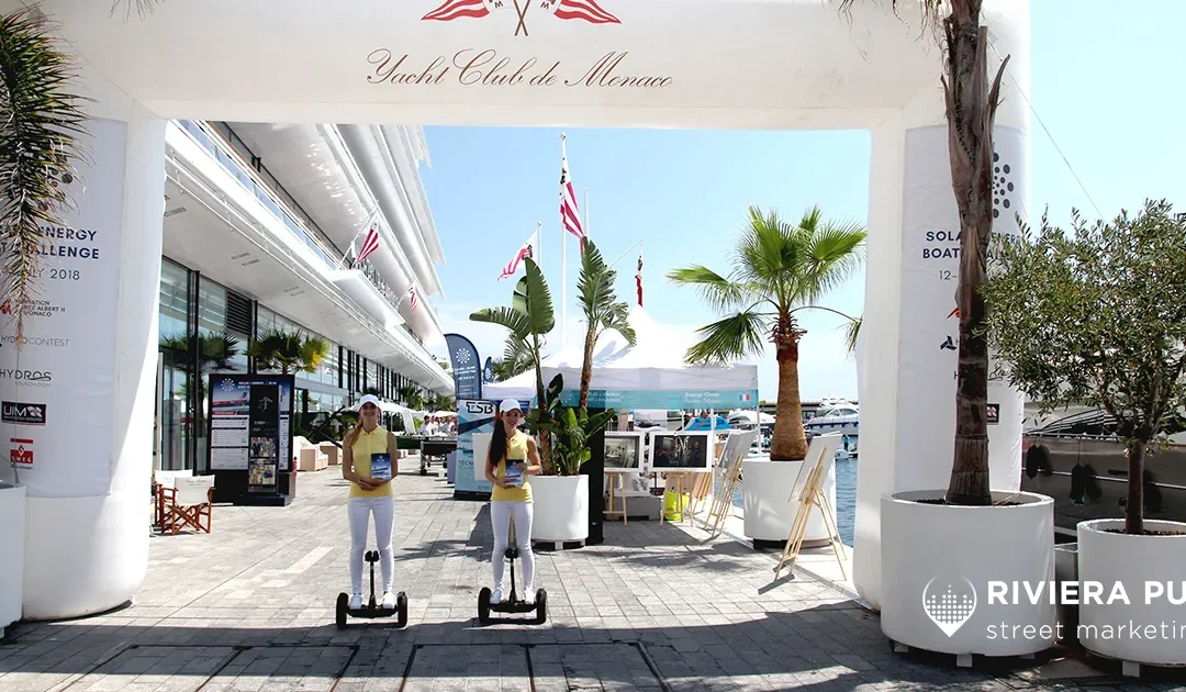 Street marketing en hoverboard – Yacht Club de Monaco | Solar Energy Boat Challenge 2018