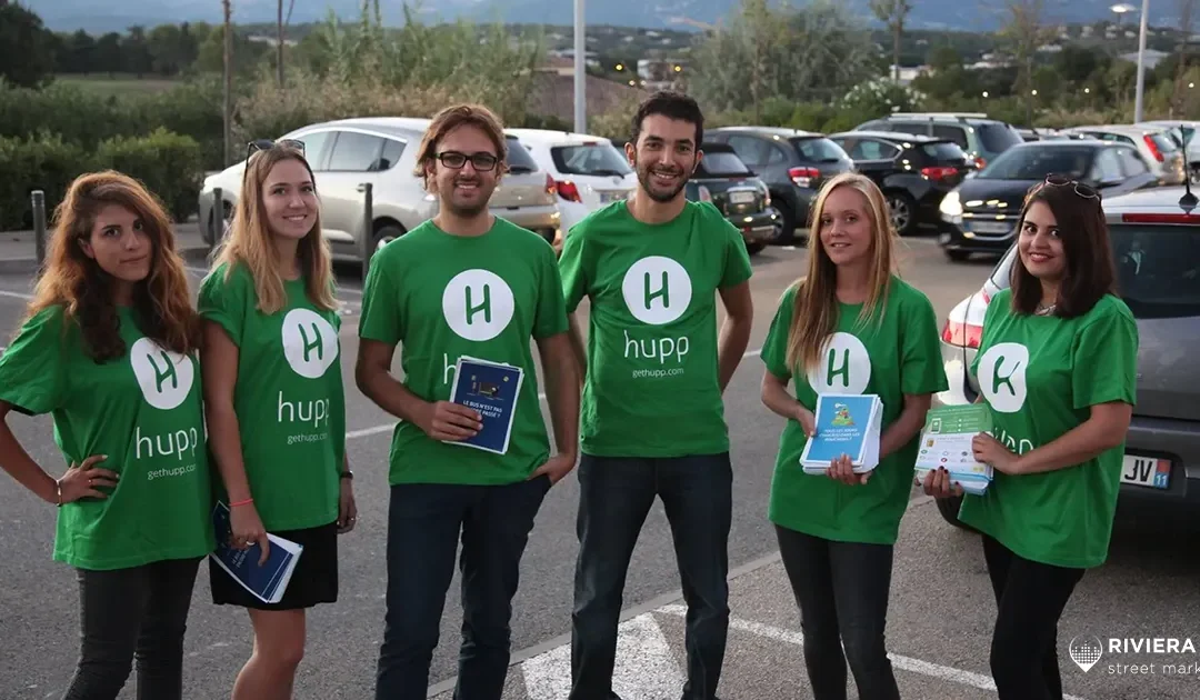 Hupp – Campagne street marketing covoiturage à Nice, Antibes & Sophia Antipolis