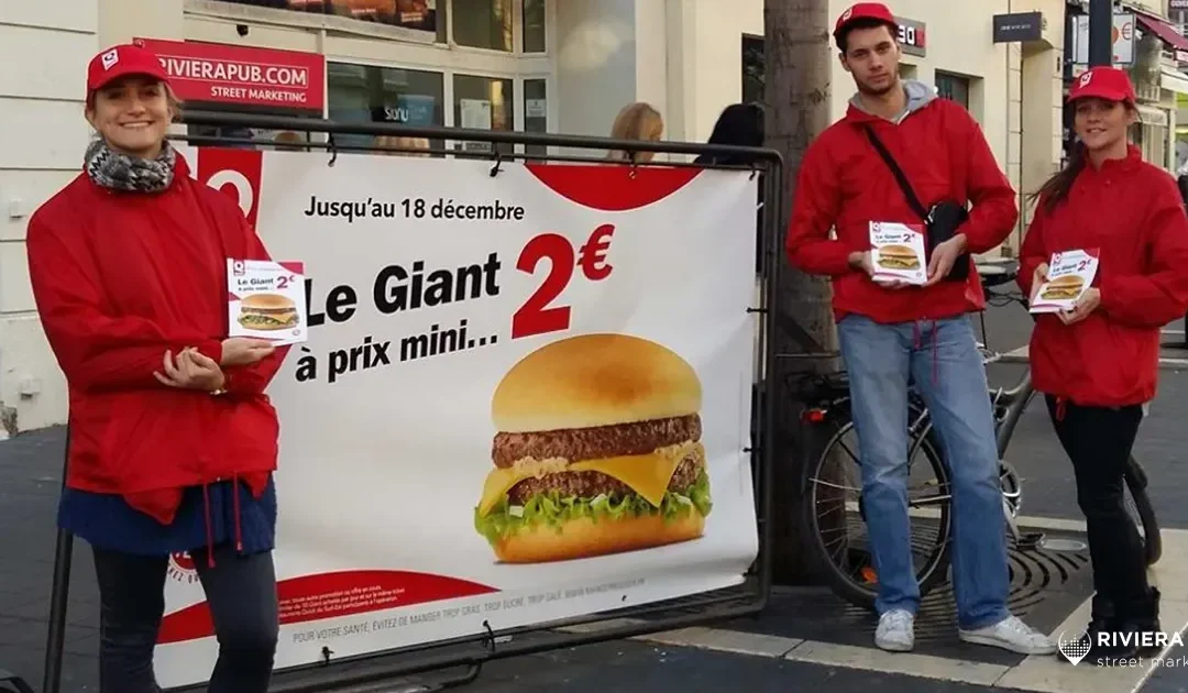 Quick – Street marketing Noël à Nice (décembre 2016)