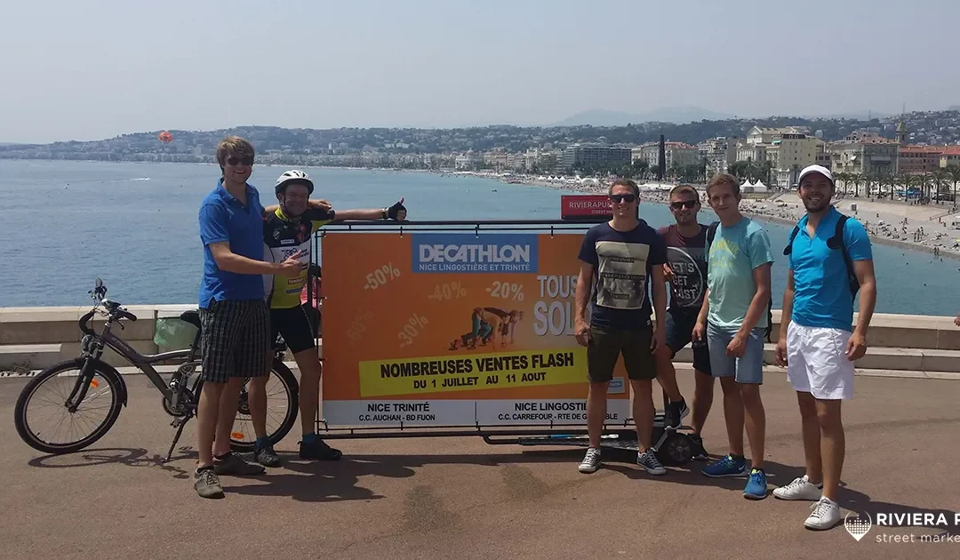 Décathlon Nice – Campagne “Vélo Pub écoresponsable” – Soldes d’été 2016
